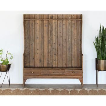 Concord Mudroom Bench in Bleached Pine