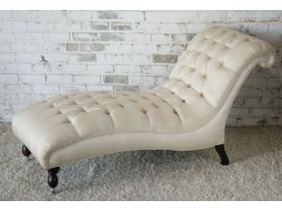 Mitchell Gold Earl Chaise in Tufted Vanilla Upholstery