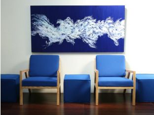 Electric Blue Truss Lounge Chair