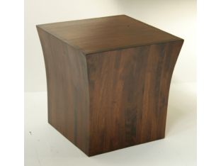 Dark Oak Flare Cube Stool
