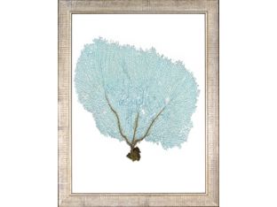 Blue Fan Coral IX 13.5W x 17.5H