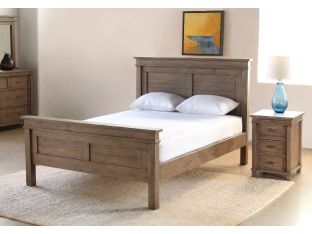 Settler Queen Bed in Sundried Ash