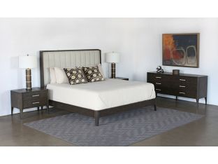 Sable Brown King Bed With Channel Back Upholstery