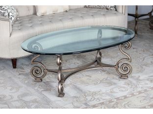Solano Cocktail Table with Glass Top