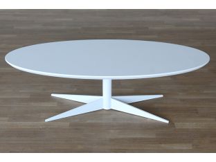 All White Coffee Table With Splayed Legs