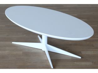 All White Coffee Table With Splayed Legs