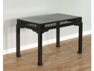 Black Hollywood Regency Style End Table