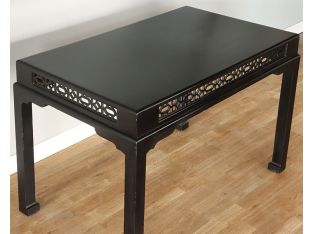 Black Hollywood Regency Style End Table