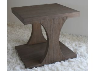 Teak End Table in Driftwood Finish