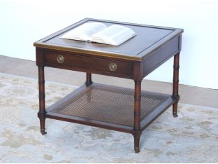 Mahogany Wood Side Table, Circa 1960