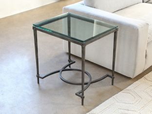 Palmer End Table with Glass Top