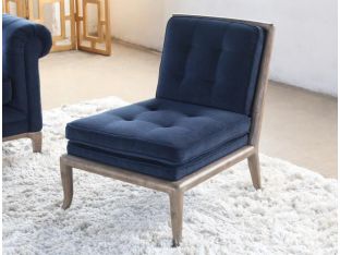 Victoria Slipper Chair in Navy