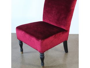 Mulberry Velvet Slipper Chair 