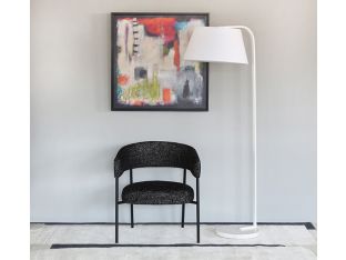Flecked Black Barrel Back Lounge Chair
