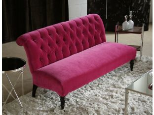 Orchid Tufted Scroll-Back Loveseat