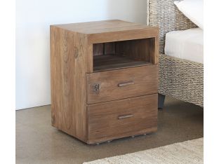 Reclaimed Teak Modern Nightstand