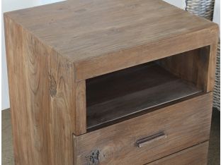 Reclaimed Teak Modern Nightstand
