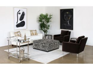 Large Zebra Ottoman 