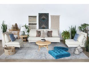 Vivid Teal Tufted Floor Pillow