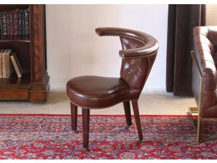 Academy Leather Chair with Nailhead Trim