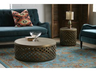 Matte Brass Drum Stool