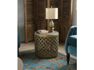 Matte Brass Drum Stool