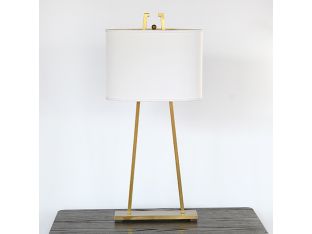 Satin Brass Table Lamp